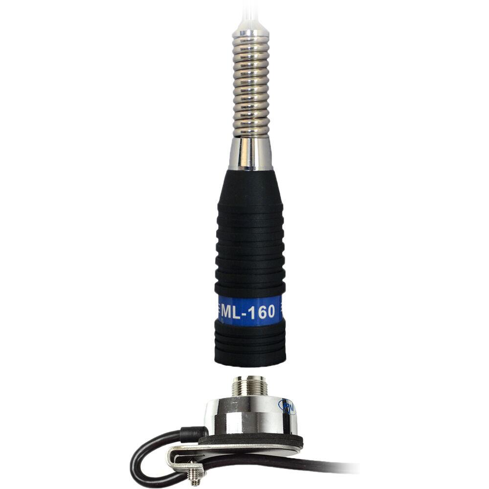 Antena statie 145cm PNI ML160 + suport T941 cu cablu, prindere pe portbagaj, capota, streasina Antena statie 145cm PNI ML160 + suport T941 cu cablu, prindere pe portbagaj, capota, streasina