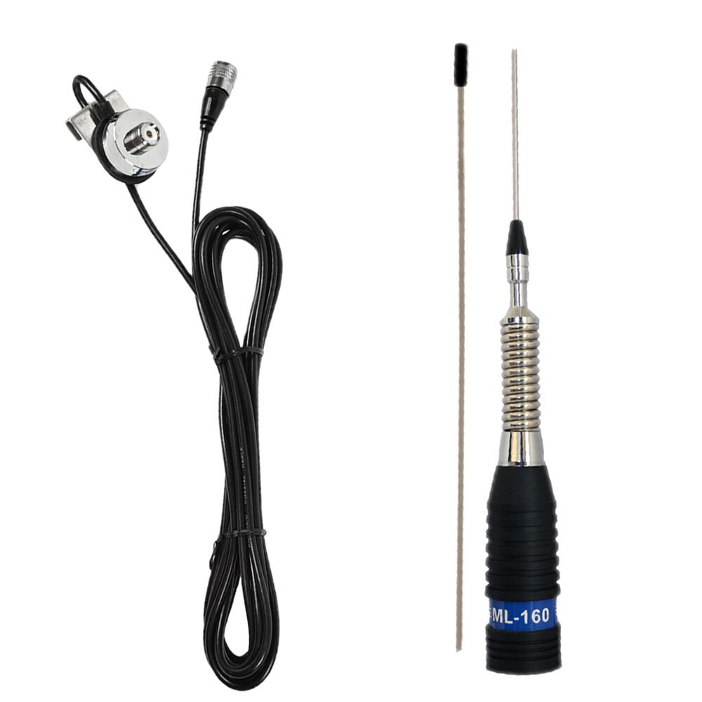 Antena statie 145cm PNI ML160 + suport T941 cu cablu, prindere pe portbagaj, capota, streasina Antena statie 145cm PNI ML160 + suport T941 cu cablu, prindere pe portbagaj, capota, streasina