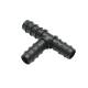 Teu, conector tub picurare D16x16x16mm, bk LU77