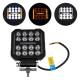 Proiector lucru 110x110, 19 LED-uri, 12-24V, 48W, 4800lm, cu 3 functii, cu functie stroboscopica, Breckner Germany PV94