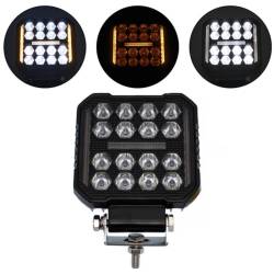Proiector lucru 110x110, 19 LED-uri, 12-24V, 48W, 4800lm, cu 3 functii, cu functie stroboscopica, Breckner Germany PV94