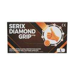 Manusi din nitril, Diamond Grip, portocalii, nepudrate, marimea L, 50 buc, bk TT83 / BK90034
