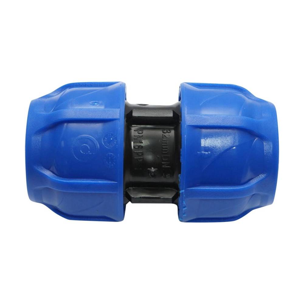Mufa compresiune PN16, D32x32mm, max 16bar pentru sisteme irigatie PEHD, bk LV58 Mufa compresiune PN16, D32x32mm, max 16bar pentru sisteme irigatie PEHD, bk LV58