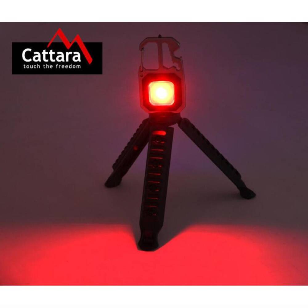 Breloc chei multifunctional, cu lanterna, LED COB, 600lm, 7 moduri iluminare, cu magnet, desfacator, cheie si surubelnite, ciocan geam, Super Bright, 13153 Compass