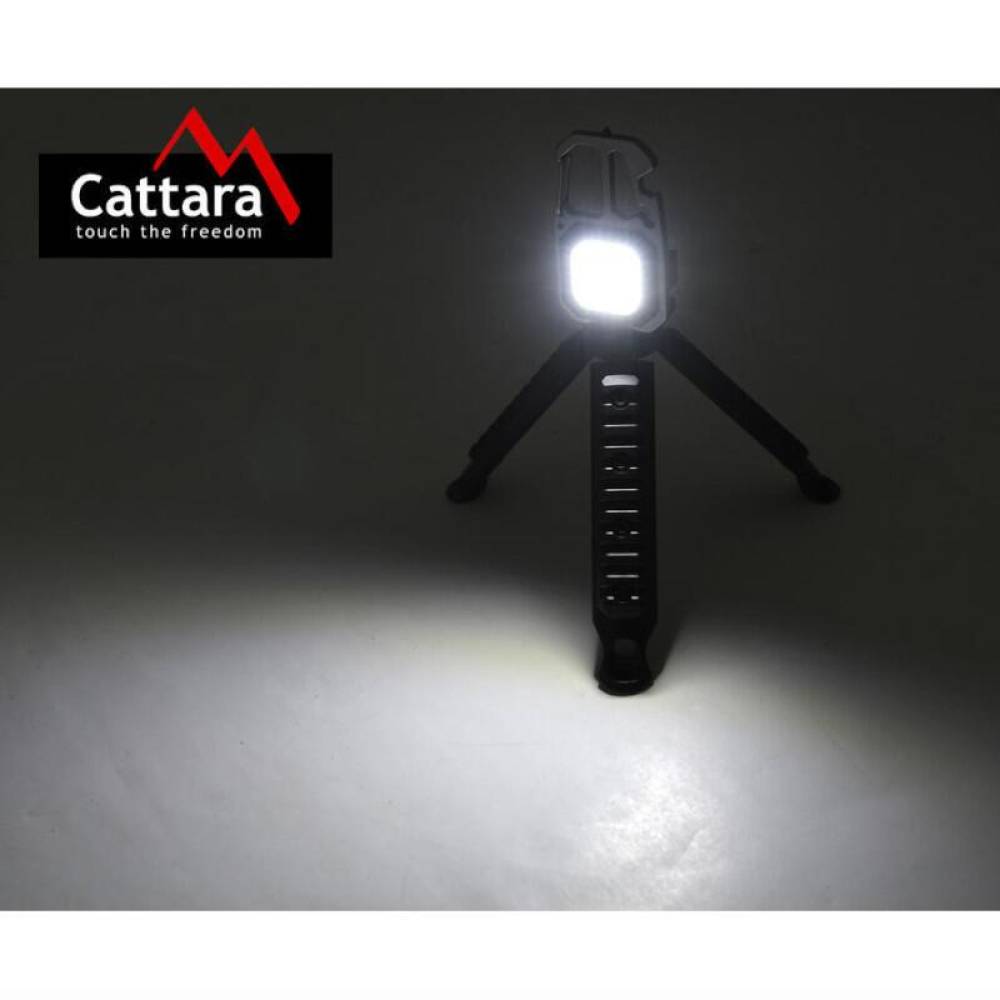 Breloc chei multifunctional, cu lanterna, LED COB, 600lm, 7 moduri iluminare, cu magnet, desfacator, cheie si surubelnite, ciocan geam, Super Bright, 13153 Compass