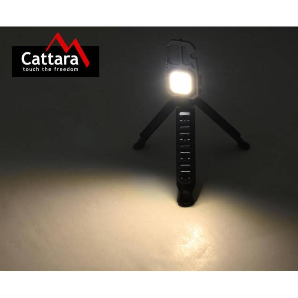 Breloc chei multifunctional, cu lanterna, LED COB, 600lm, 7 moduri iluminare, cu magnet, desfacator, cheie si surubelnite, ciocan geam, Super Bright, 13153 Compass