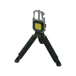 Breloc chei multifunctional, cu lanterna, LED COB, 600lm, 7 moduri iluminare, cu magnet, desfacator, cheie si surubelnite, ciocan geam, Super Bright, 13153 Compass