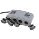 Stecher 4 prize, una pentru bricheta, 12V, 20A, Heavy Duty, cu capace si cablu 120cm gros, Carmotion 58606