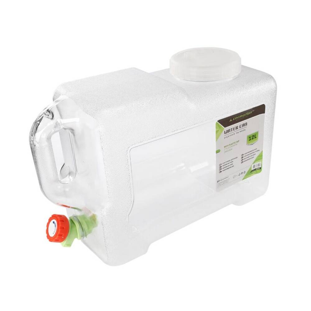 Canistra apa potabila 12L, cu robinet plastic, transparenta, 86940 Carmotion 