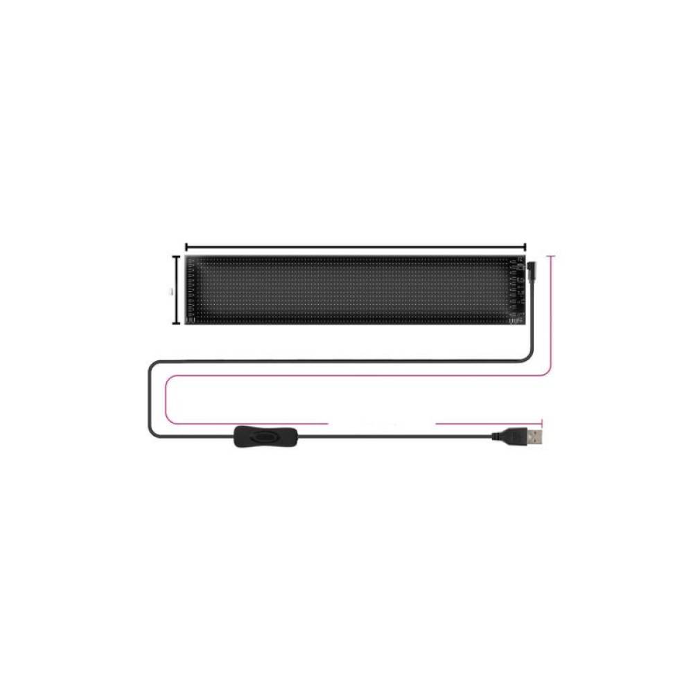 Panou Afisaj LED Matrix RGB Programabil, 90x19cm, Eyes Devil, Bluetooth, Telecomanda, USB 5V, pentru Ochi Camion, TIR, auto, FST-EY1696