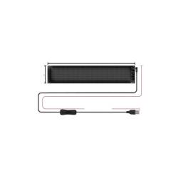 Panou Afisaj LED Matrix RGB Programabil, 90x19cm, Eyes Devil, Bluetooth, Telecomanda, USB 5V, pentru Ochi Camion, TIR, auto, FST-EY1696