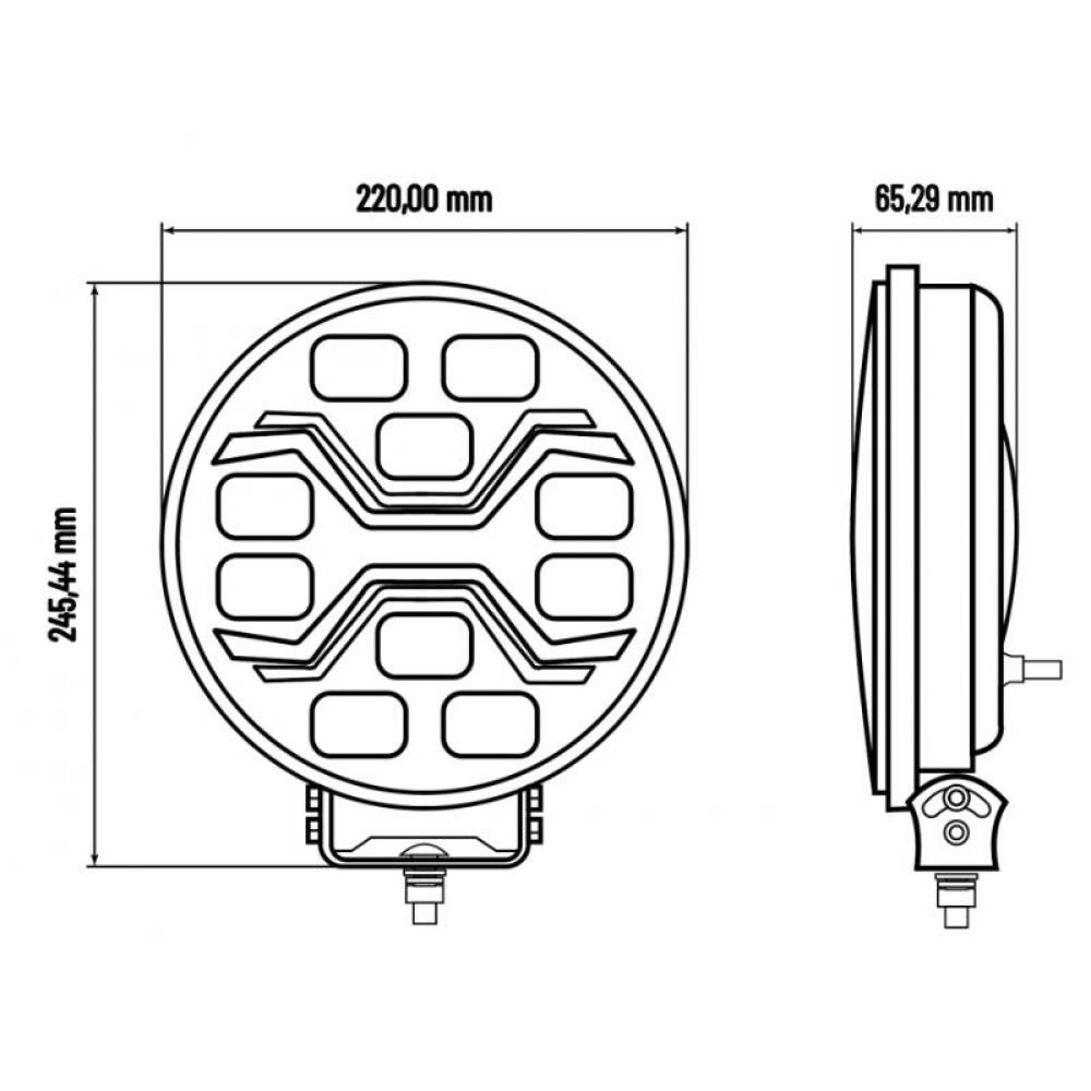 Proiector rotund fi220, faza lunga cu pozitie DRL si stroboscopica, Led, X Spider, L3440 Proiector rotund fi220, faza lunga cu pozitie DRL si stroboscopica, Led, X Spider, L3440
