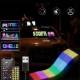 Panou Afisaj LED Matrix RGB Programabil, 35x10cm, Eyes Devil, Bluetooth, Telecomanda, USB 5V, pentru Ochi Camion, TIR, auto, FST-EY2064