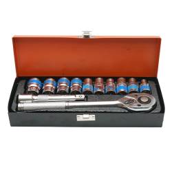 Trusa chei tubulare 8-22mm, 1/2 antrenor cu clichet, 12buc, BK LZ52