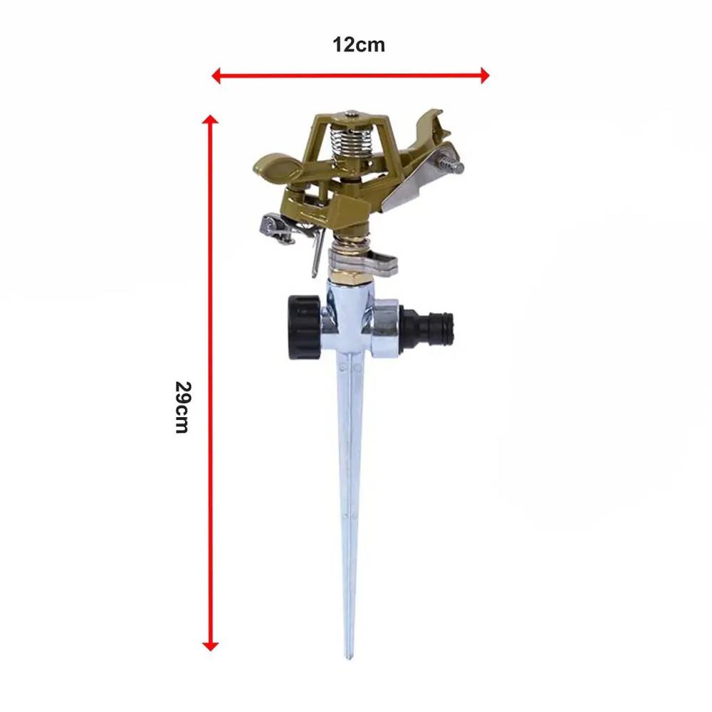 Aspersor metalic pivotant cu impuls 1/2, L290mm, 30° – 360°, distanta 5-12m,TP14