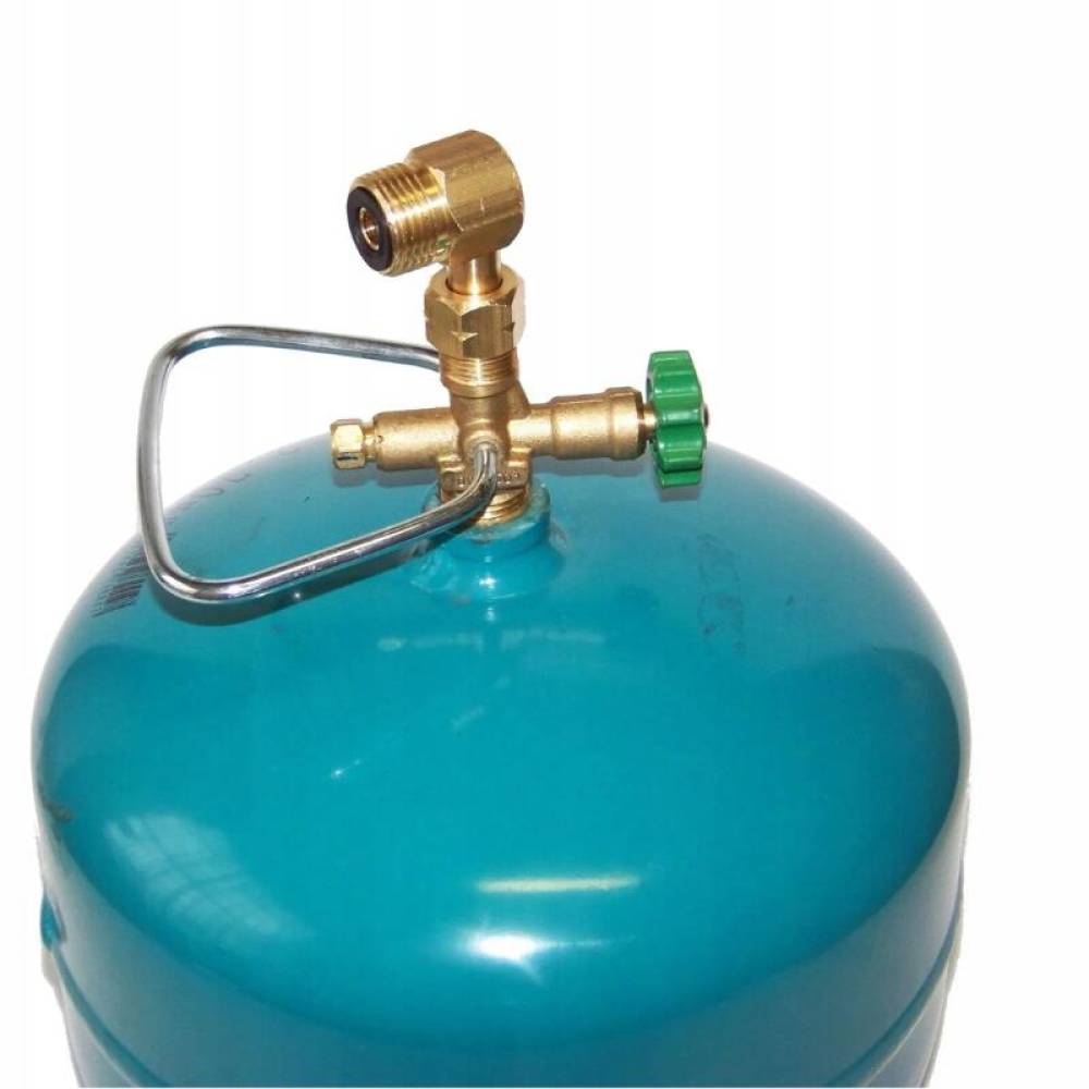 Buson metalic cu garnitura pentru butelie turistica filet3/8, cu maner, B.A.M GAZ013