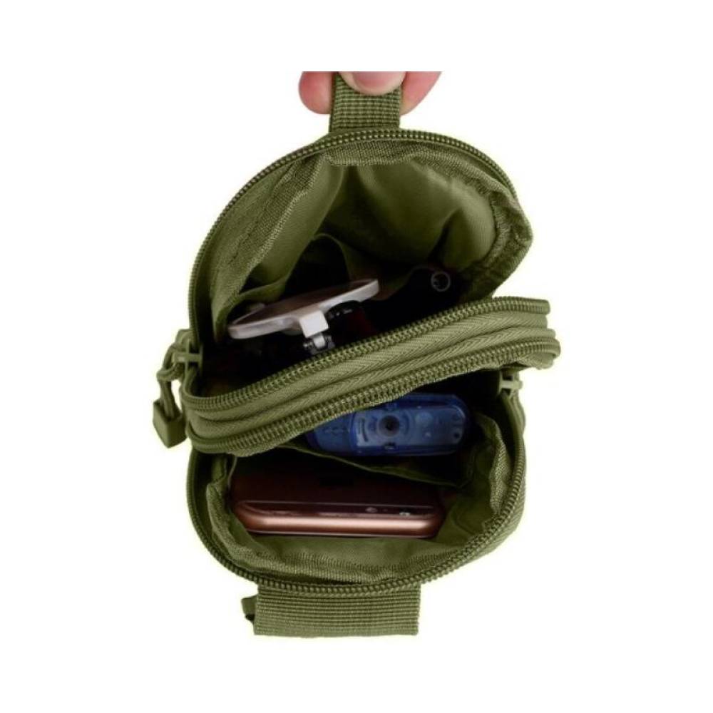 Borseta mica, 6 buzunare, acte, telefon, pentru centura la pantaloni, army B.a.m AKC088