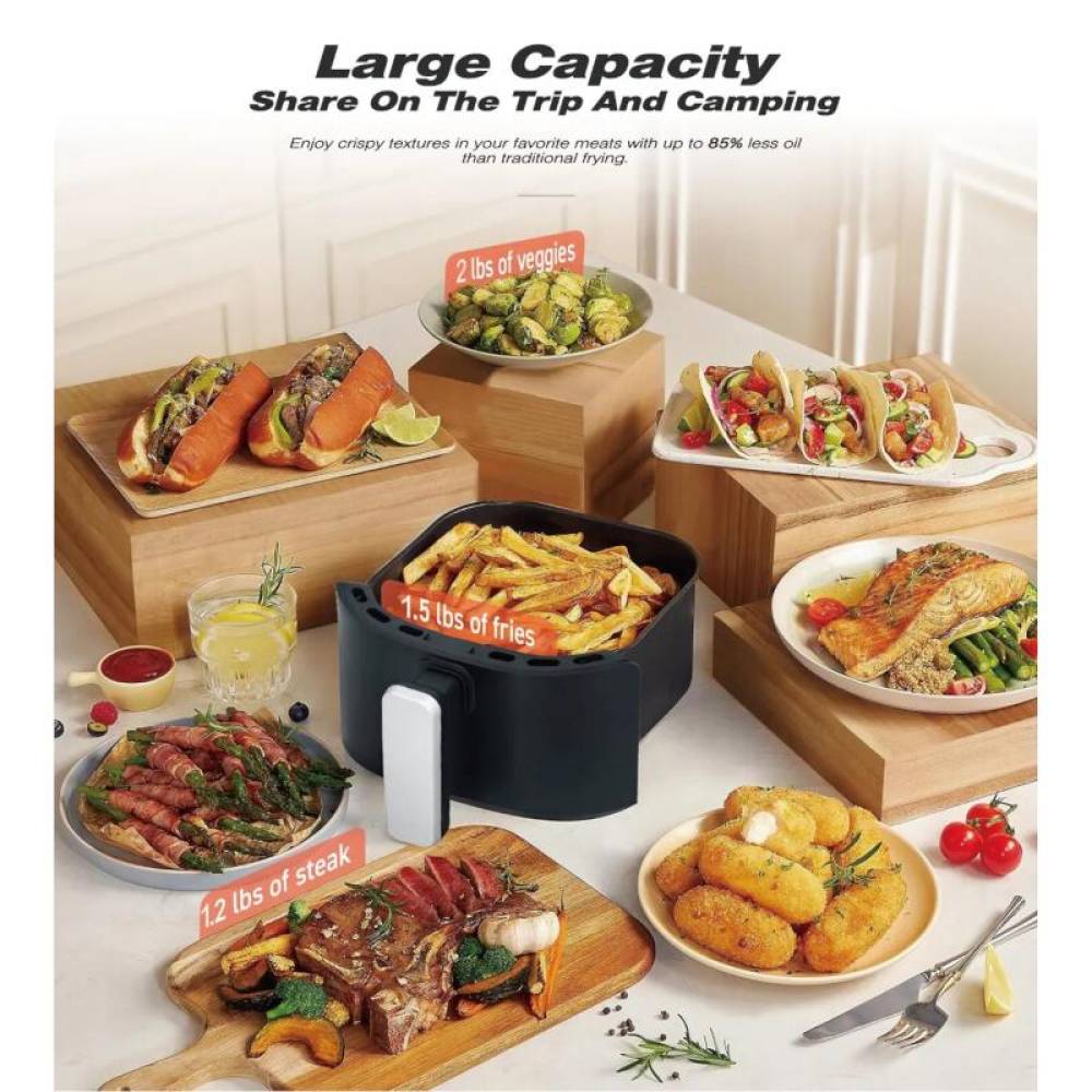 Friteuza electrica, airfryer pentru camion, 3L, 24V, 250W, neagra, AKC124