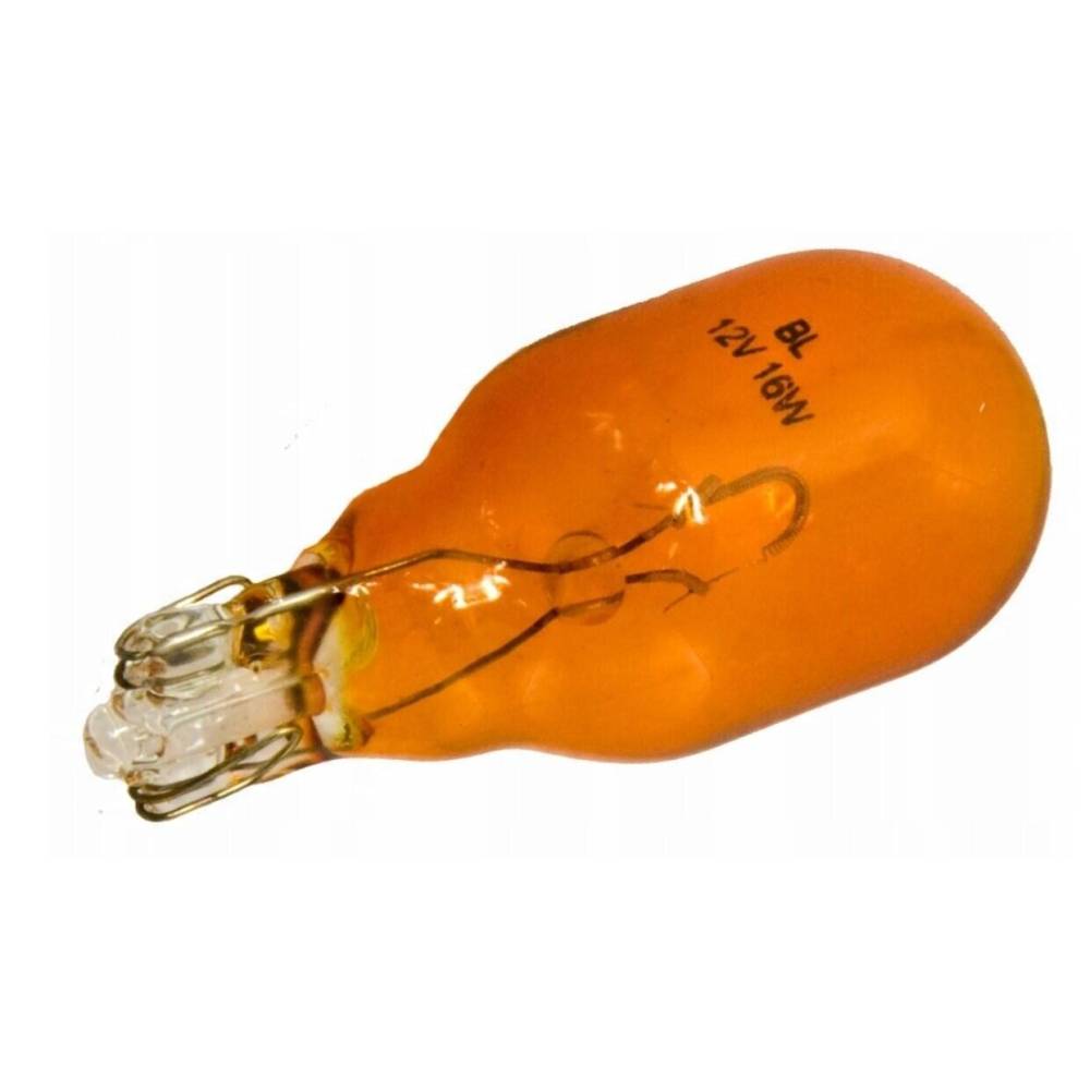 Bec soclu sticla, T15, galben, 12V/16W WY16W -T15 W2.1x9.5d, M-tech Z93 - 921NA 