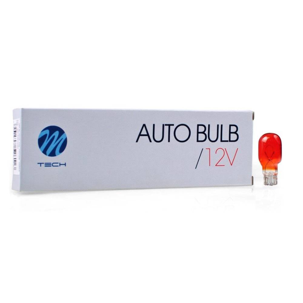 Bec soclu sticla, T15, galben, 12V/16W WY16W -T15 W2.1x9.5d, M-tech Z93 - 921NA 