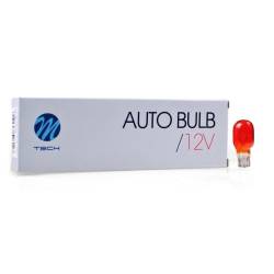 Bec soclu sticla, T15, galben, 12V/16W WY16W -T15 W2.1x9.5d, M-tech Z93 - 921NA 