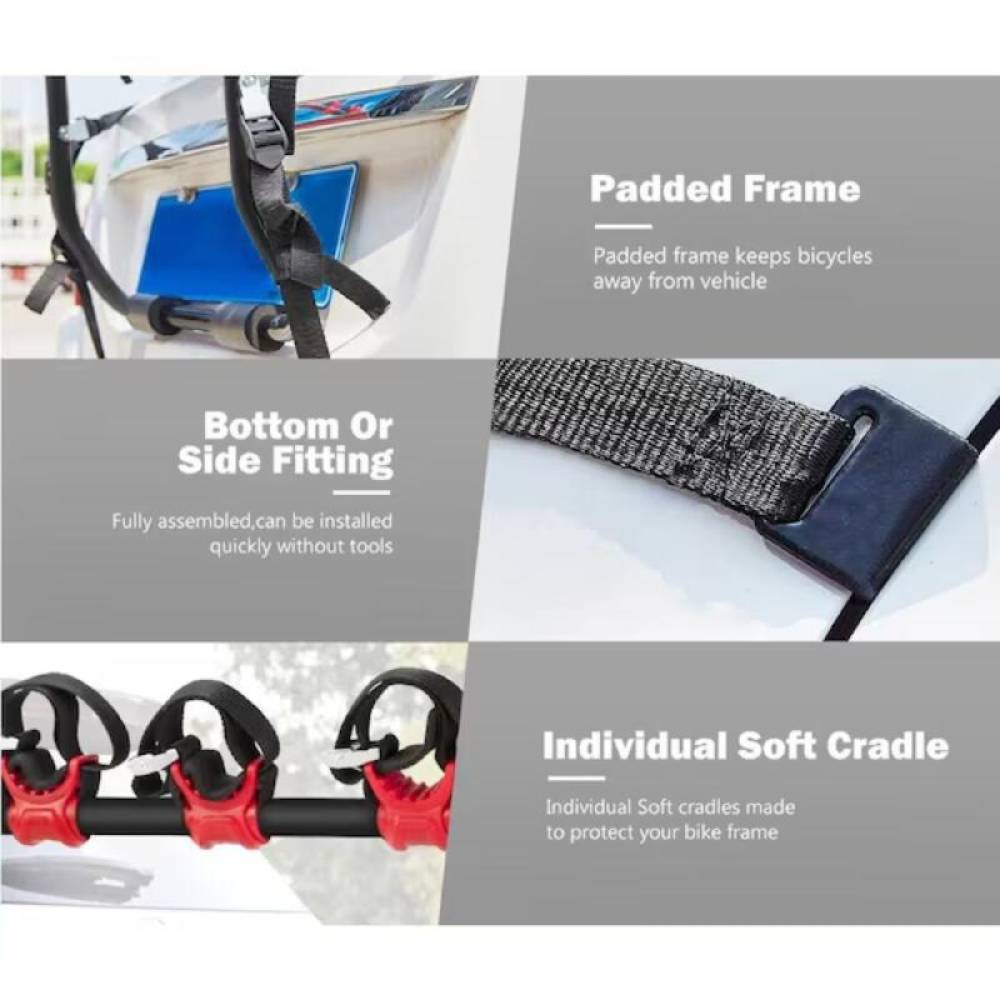 Suport bicicleta montaj pe hayon, pentru 3 biciclete, BAG104