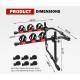 Suport bicicleta montaj pe hayon, pentru 3 biciclete, BAG104