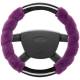 Husa volan 37-39cm, pufoasa diamond mov, cu diamante, Compass 31488