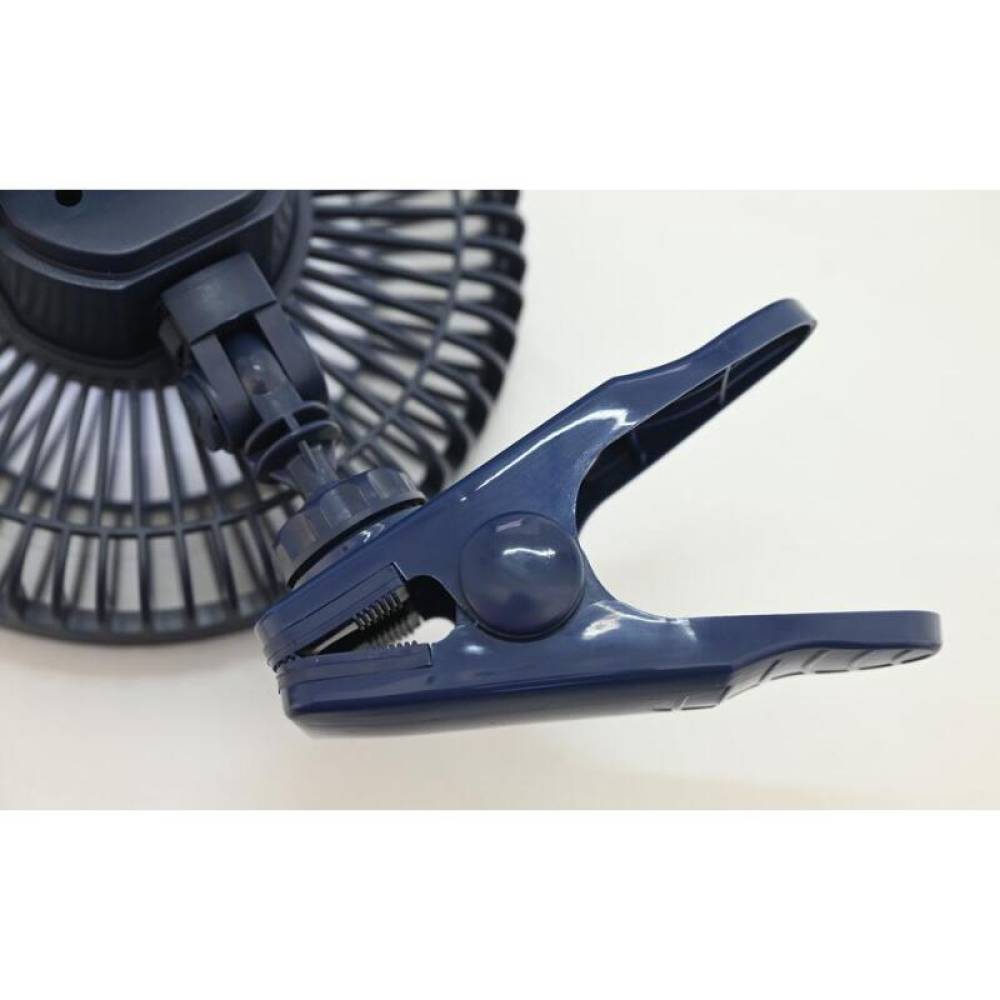 Ventilator cu acumulator 2000mAh si iluminare LED, incarcare 5V USB, fi 21cm, 6viteze, prindere cu clips, 360°, Compass 07230 Ventilator cu acumulator 2000mAh si iluminare LED, incarcare 5V USB, fi 21cm, 6viteze, prindere cu clips, 360°, Compass 07230