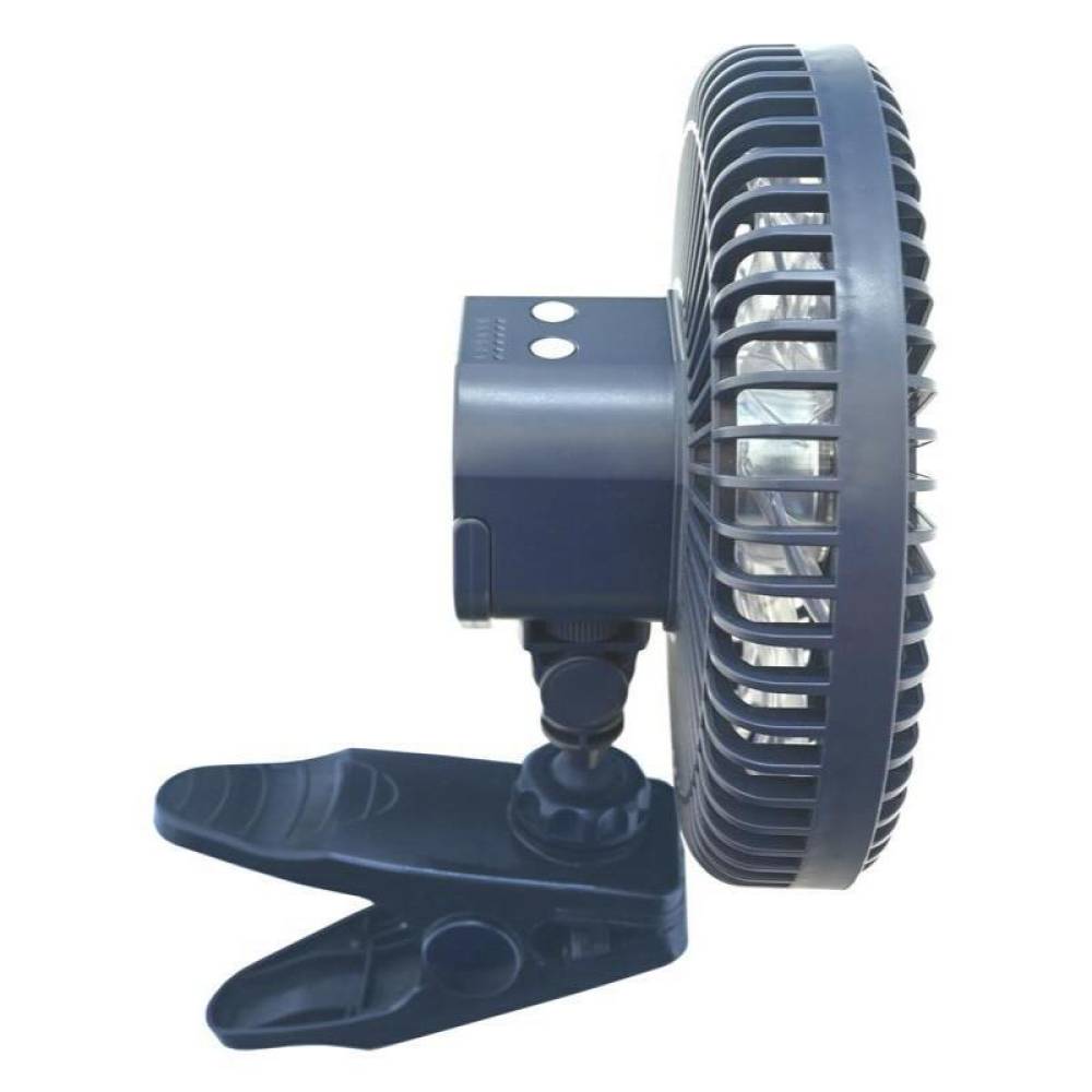 Ventilator cu acumulator 2000mAh si iluminare LED, incarcare 5V USB, fi 21cm, 6viteze, prindere cu clips, 360°, Compass 07230 Ventilator cu acumulator 2000mAh si iluminare LED, incarcare 5V USB, fi 21cm, 6viteze, prindere cu clips, 360°, Compass 07230
