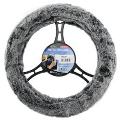 Husa volan 37-39cm, pufoasa Denisa gri, Compass 31470