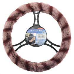 Husa volan 37-39cm, pufoasa Lemur roz, Compass 31481