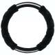 Husa volan 37-39cm, pufoasa Diamond neagra, cu diamante, Compass 31486
