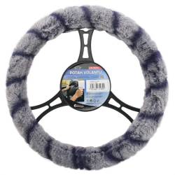Husa volan 37-39cm, pufoasa lemur albastra, Compass 31480