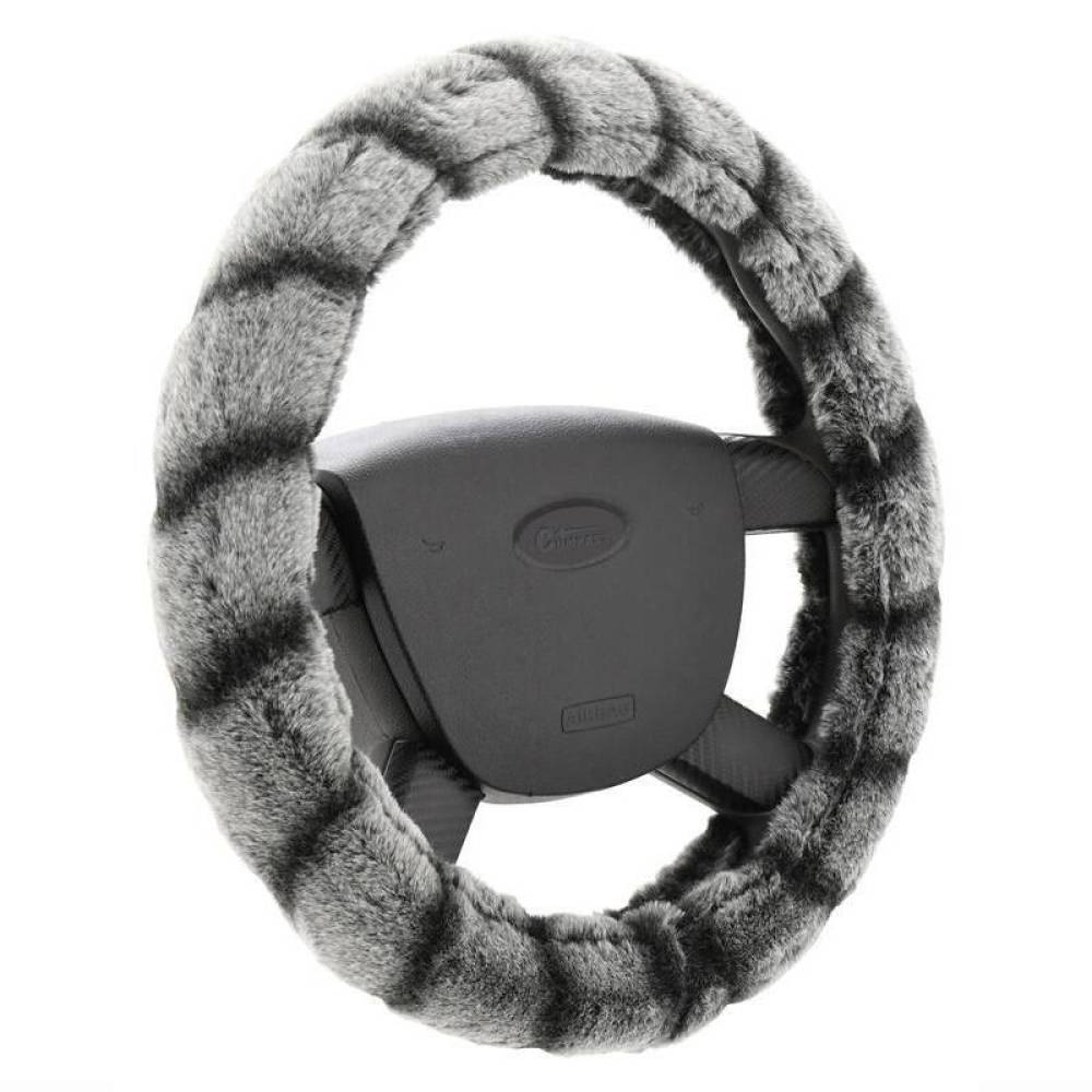 Husa volan 37-39cm, pufoasa Lemur gri, Compass 31479
