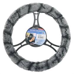 Husa volan 37-39cm, pufoasa Lemur gri, Compass 31479
