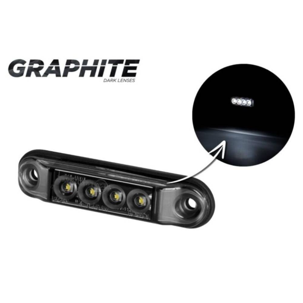 Lampa gabarit 78x22, ovala, 4 LED-uri, Slim alba dark, LD 2327 GRAPHITE Horpol