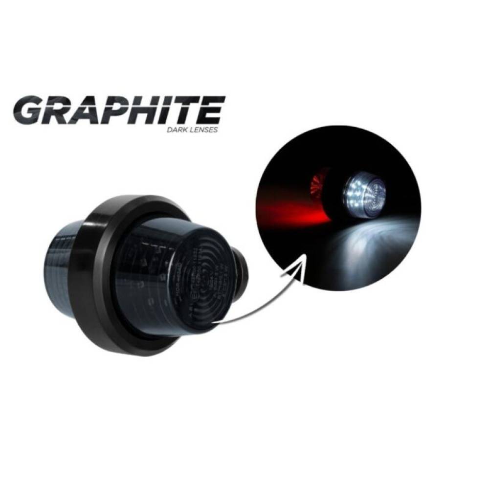 Lampa gabarit cu brat 107, fi79, 10 LED-uri, rosie si alba, cu 2 functii, LD 2588, GRAPHITE Horpol