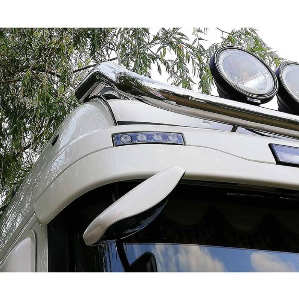 Lampa gabarit 180x45, 4 LED-uri, 12-24V, alba dark, Scania 4&R,  LD 651 GRAPHITE Horpol