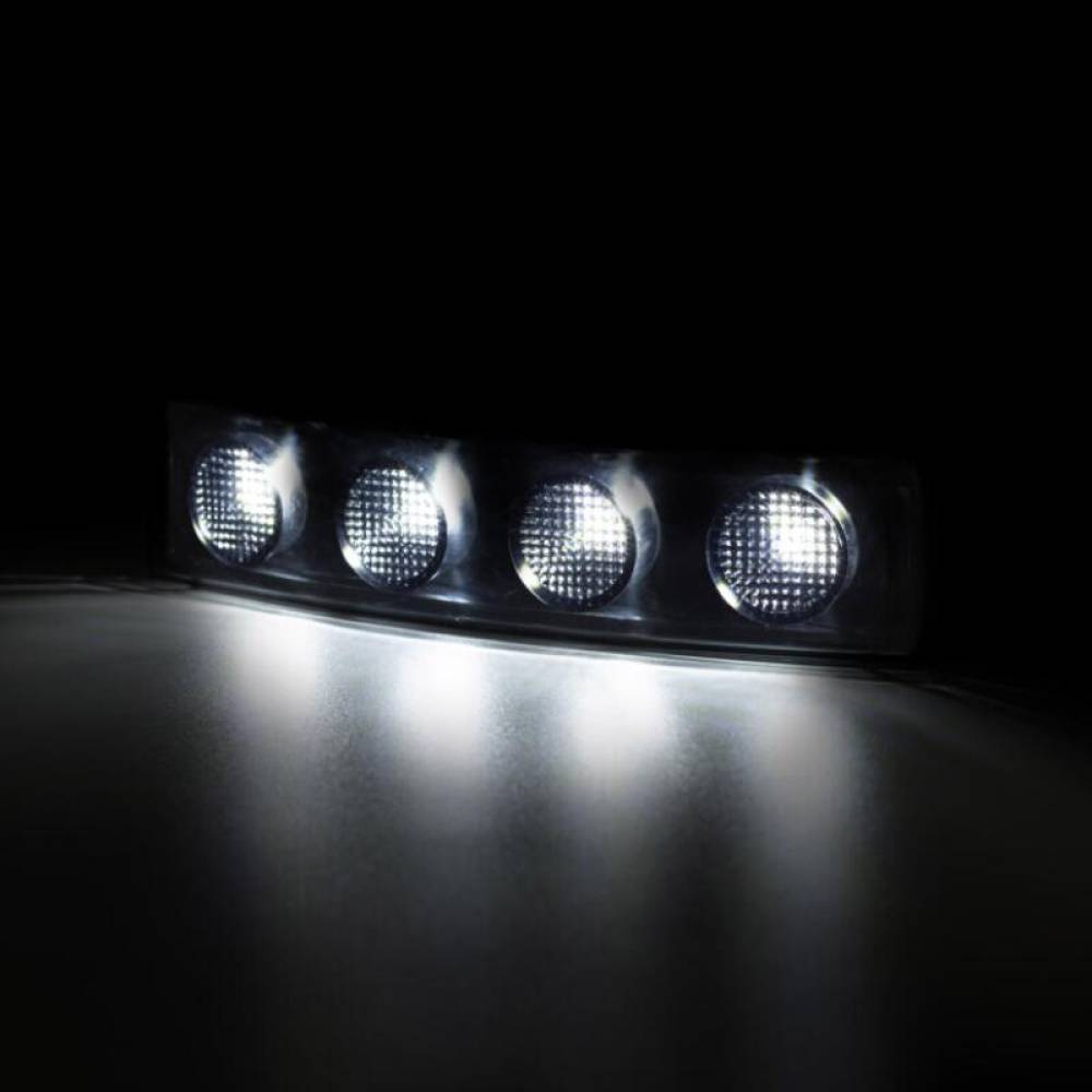 Lampa gabarit 180x45, 4 LED-uri, 12-24V, alba dark, Scania 4&R,  LD 651 GRAPHITE Horpol