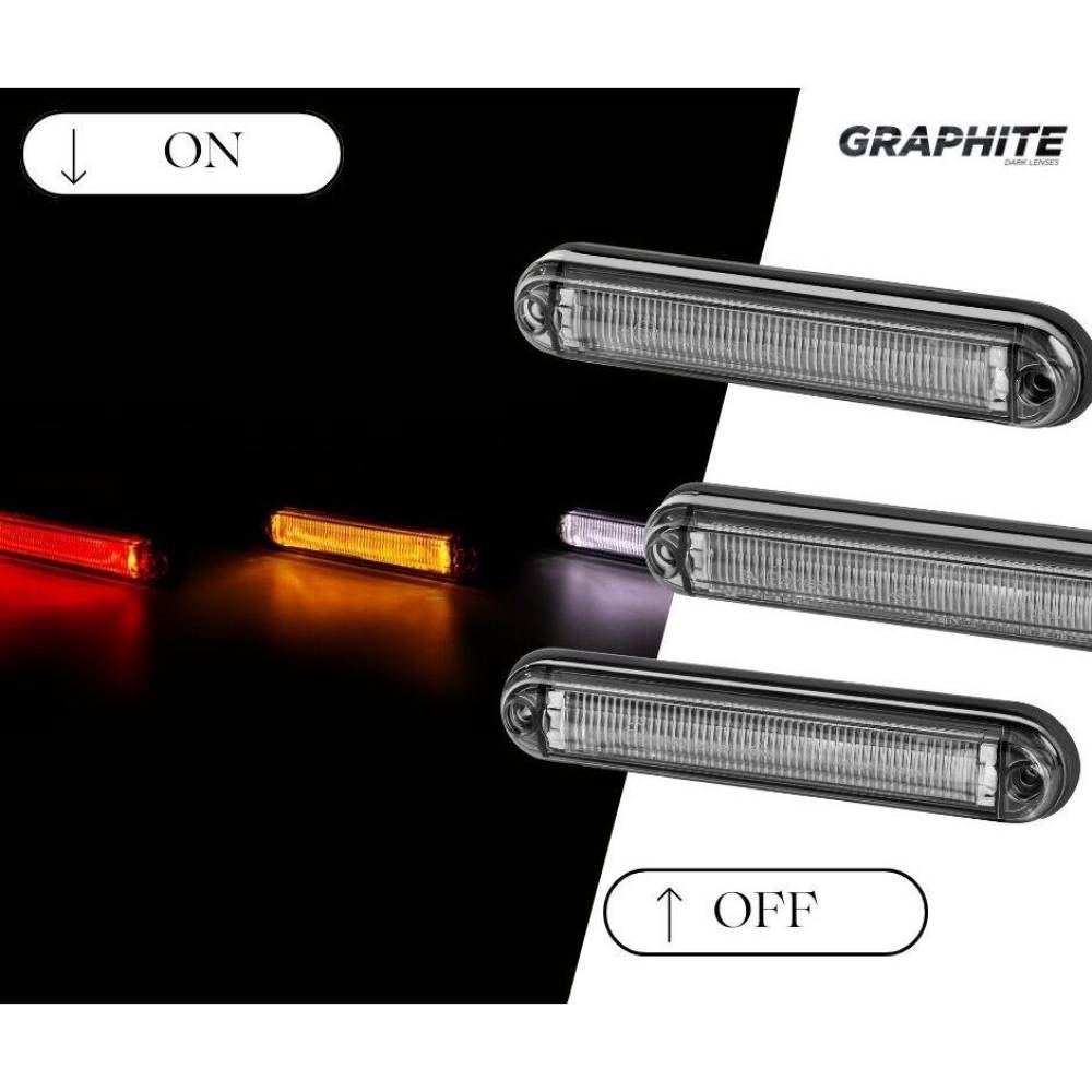 Lampa gabarit 133x27, 6 LED-uri, alba dark, Slim, LD 2332, GRAPHITE Horpol