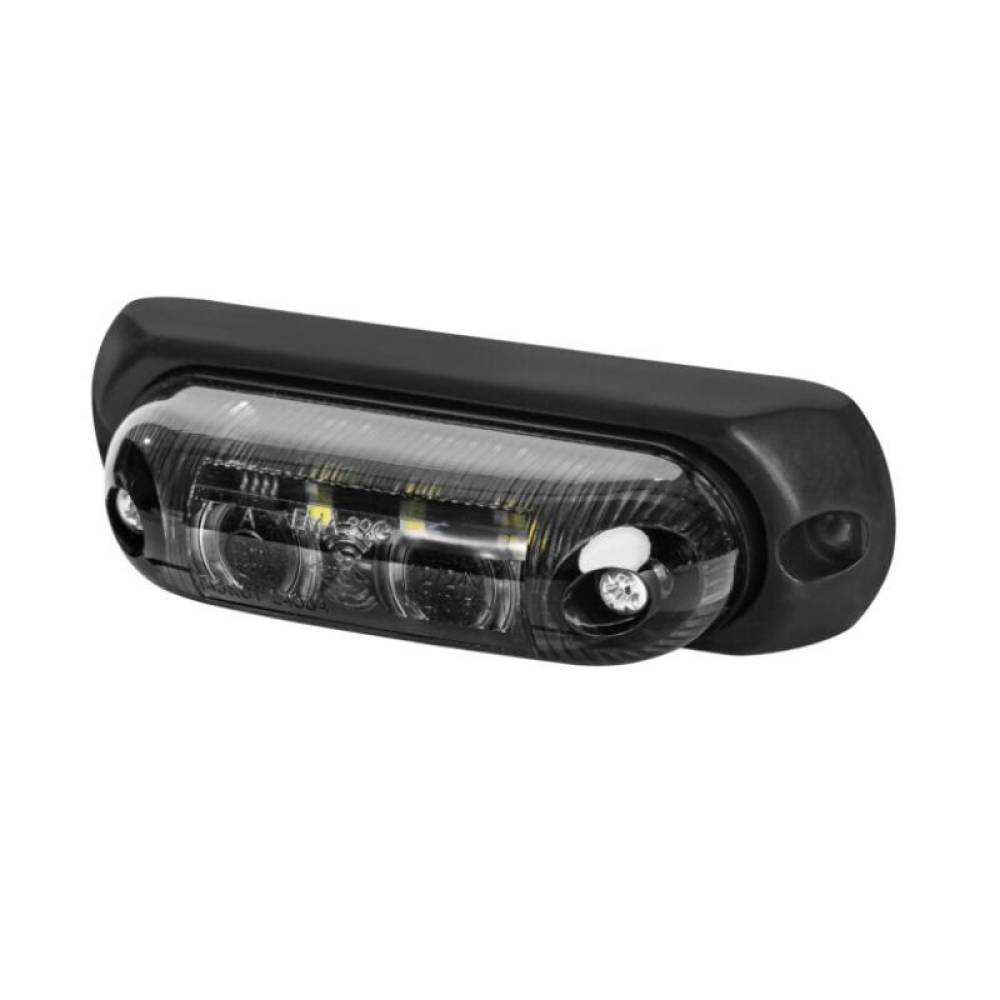 Lampa gabarit 103x30 ovala, 3 LED-uri, alba, bullbar, LD 377, GRAPHITE Horpol