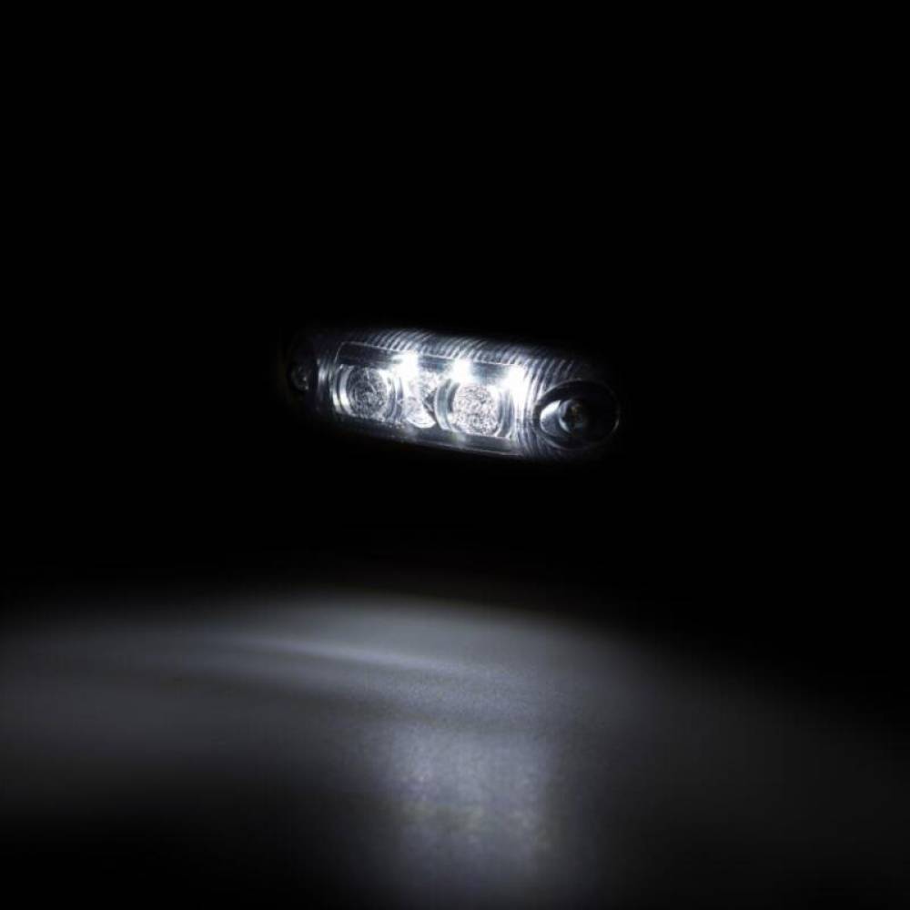 Lampa gabarit 103x30 ovala, 3 LED-uri, alba, bullbar, LD 377, GRAPHITE Horpol