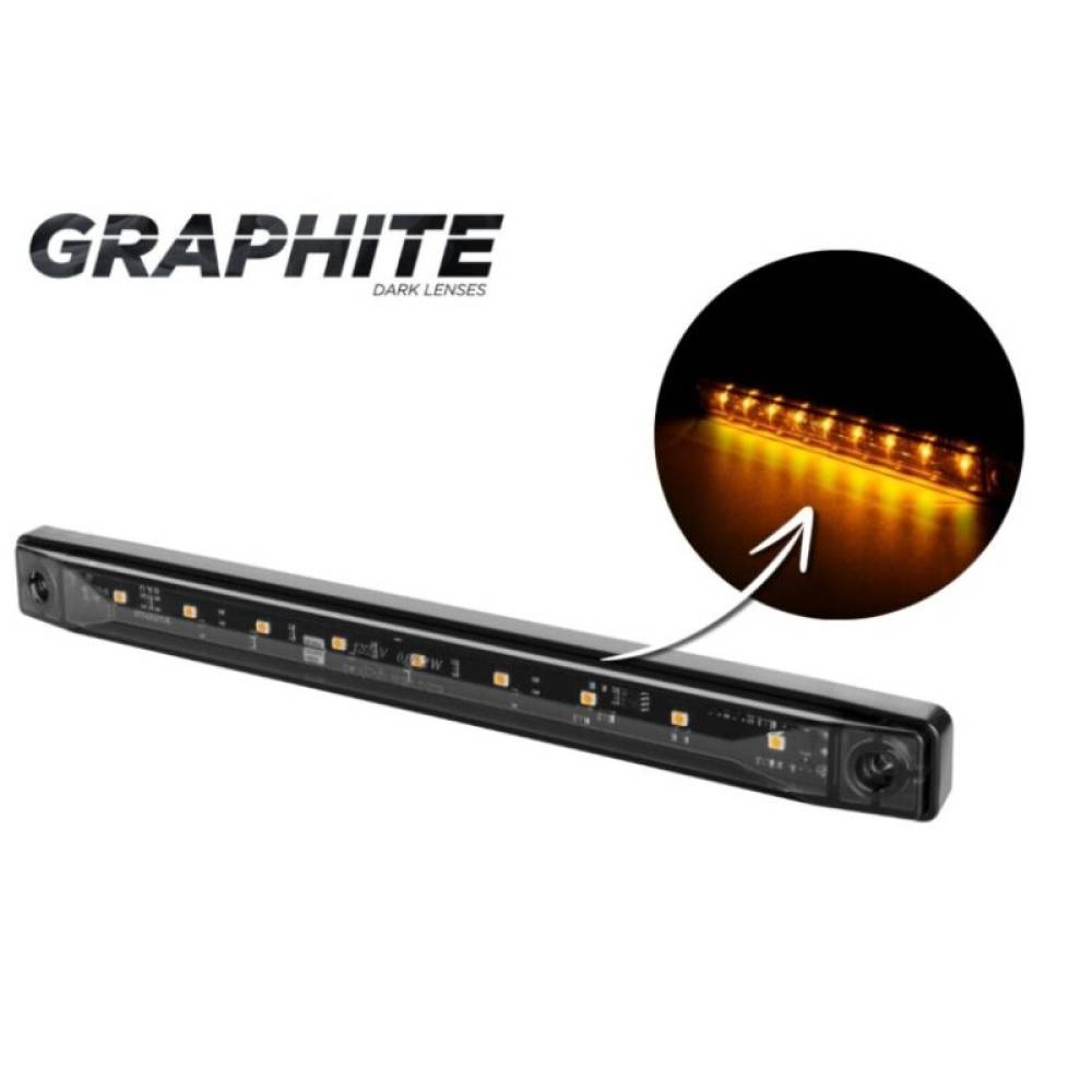 Lampa gabarit 254x24, 9 LED-uri, galben, LD 998, GRAPHITE Horpol