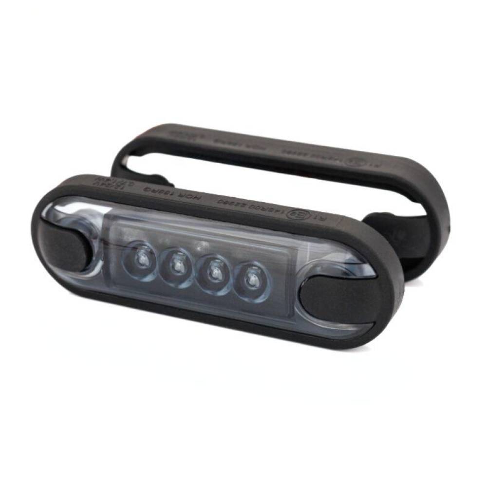 Lampa gabarit 84x27 ovala Slim, 4 LED-uri, rosie dark, 2 garnituri, bullbar, GRAPHITE LD 3212 Horpol