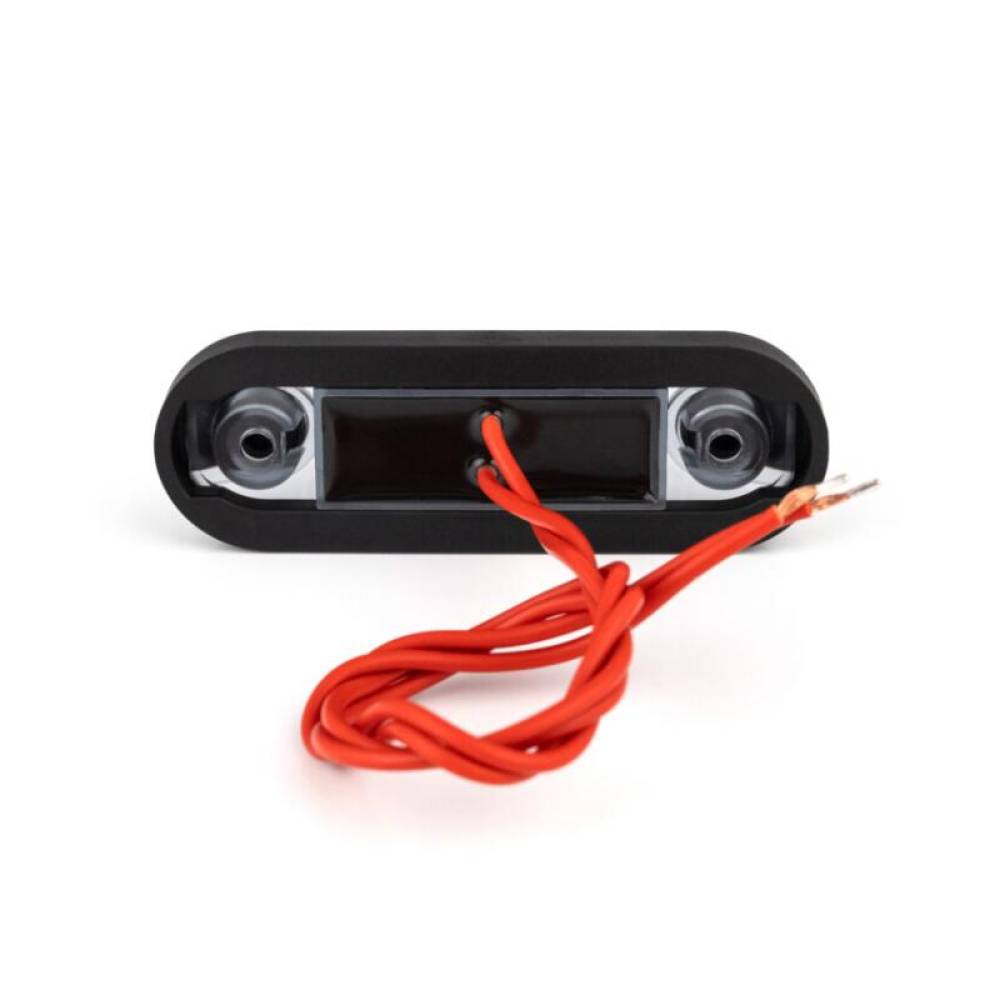 Lampa gabarit 84x27 ovala Slim, 4 LED-uri, rosie dark, 2 garnituri, bullbar, GRAPHITE LD 3212 Horpol