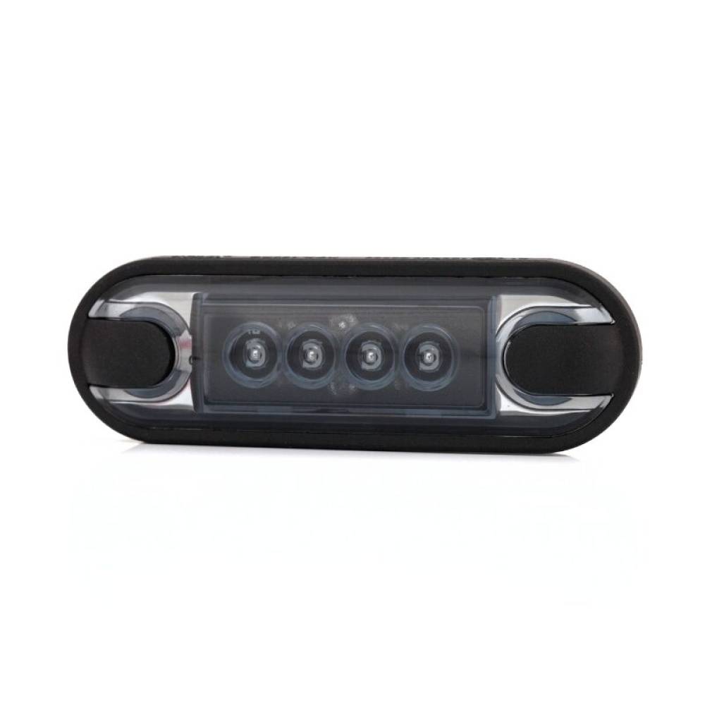 Lampa gabarit 84x27 ovala Slim, 4 LED-uri, rosie dark, 2 garnituri, bullbar, GRAPHITE LD 3212 Horpol