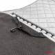 Perna scaun husa cu bile cu suport lombar, 120x45, semi tetiera, margine velur, gri, 04430 Amio