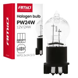 Bec halogen, PW24W, WP3.3x14.5-3, 24W, 12V, AMIO 04409