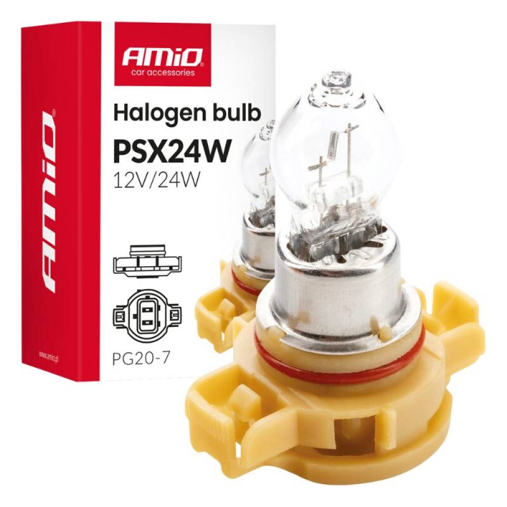 Bec halogen, PSX24W, PG20-7, 12V, 24W, AMIO 04411 Bec halogen, PSX24W, PG20-7, 12V, 24W, AMIO 04411